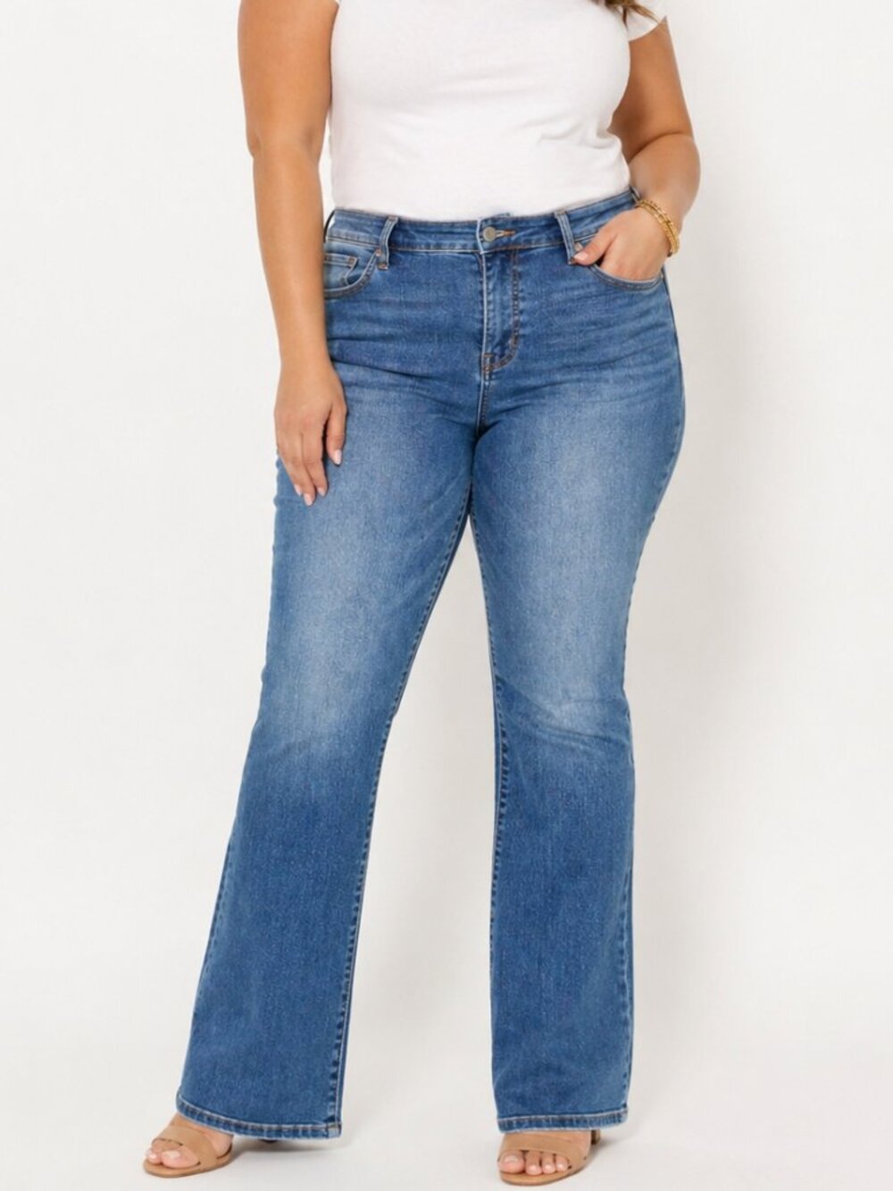 Judy Blue Boot Cut Stretch Jeans Medium Wash | Size 16W Regular